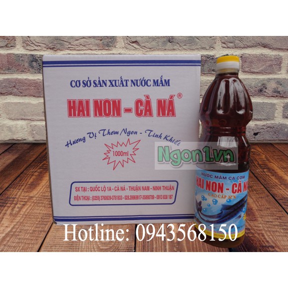 Nước mắm Hai Non - Cà Ná 32 độ đạm đặc sản Ninh Thuận (vị mắm dịu thơm rất vừa miệng) chai 1l