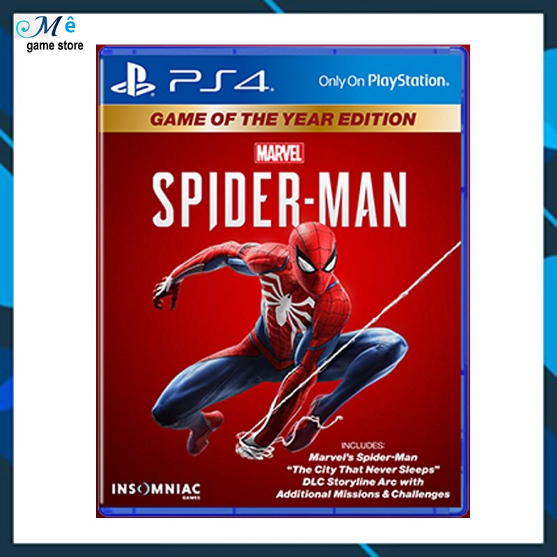 [Mã 159ELSALE hoàn 7% đơn 300K] Đĩa Game PS4: Marvel's Spider-Man Game Of The Year Edition