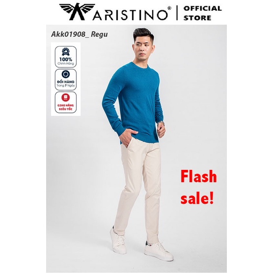 Thanh lí sốc Quần Kaki Aristino AKK01908 kiểu dáng Regular fit màu Be 69
