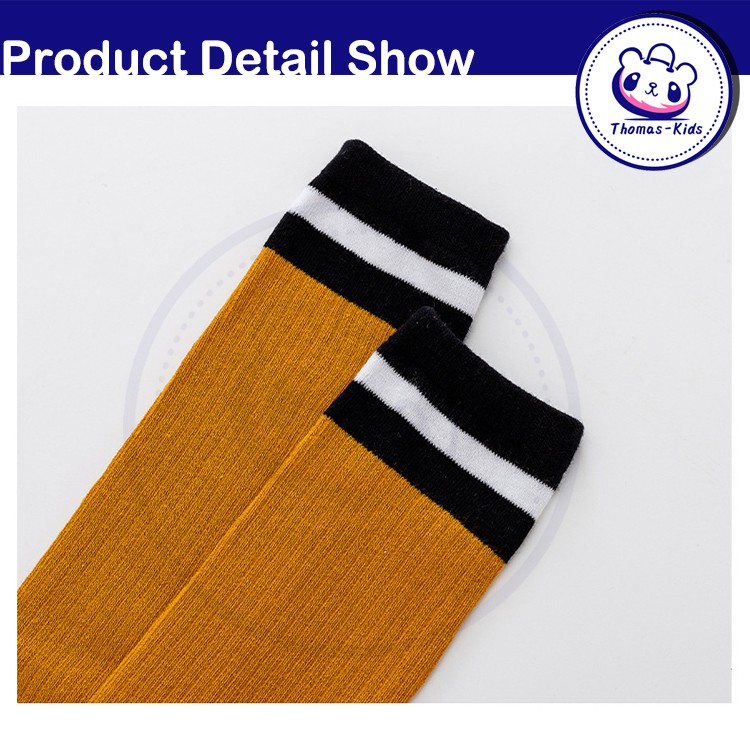 [THOAMS KIDS] Vớ Dài Qua Gối Màu Trơn Dễ Thương 35CM 42CM Cho Bé Gái