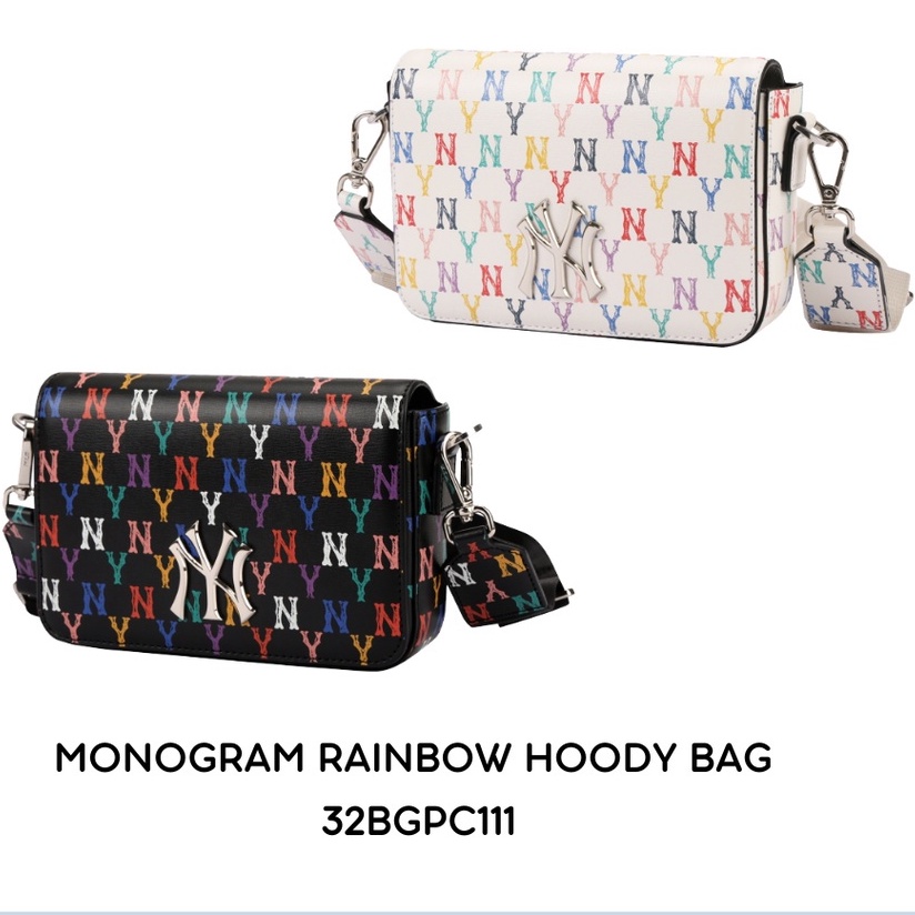 Túi MLB MONOGRAM Hoody Bag NEW YORK YANKEES Rainbow - Túi da đeo chéo MLB chính hãng