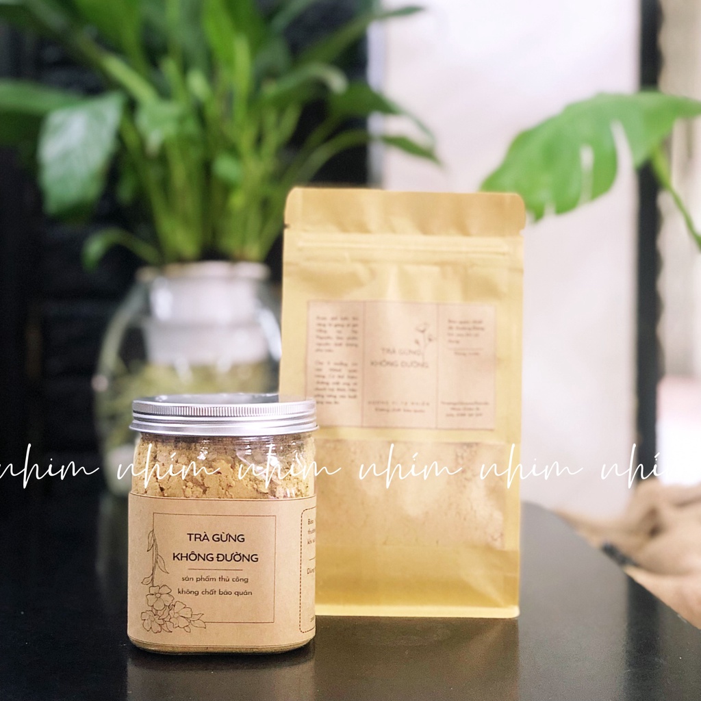 Trà Gừng Không Đường 250g Làm Thủ Công Từ Gừng Sẻ Nguyên Chất Không Chất Bảo Quản