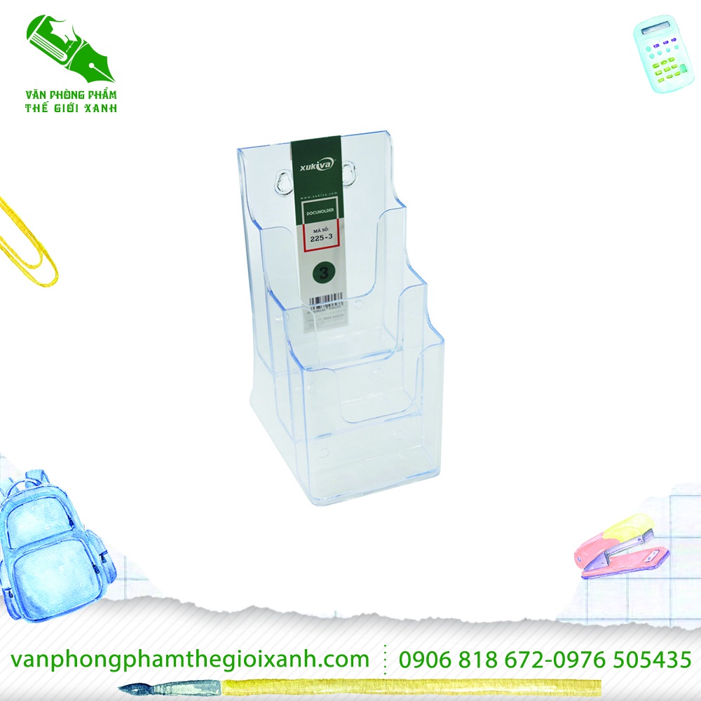 KỆ ĐỰNG TỜ RƠI A6 3 NGĂN