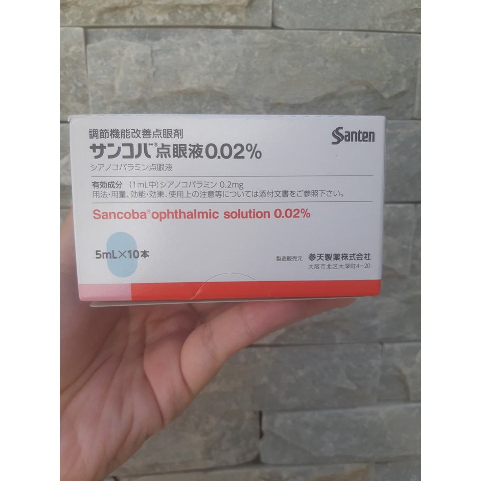 [Hàng bệnh viện Nhật] Thuốc Nhỏ mắt Sancoba Santen chữa cận thị và chống cận thị 0.02% NHẬT BẢN 5ml | BigBuy360 - bigbuy360.vn