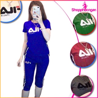 Đồ bộ mặc nhà quần lửng Fila nhiều màu - chất liệu thun thái cao cấp