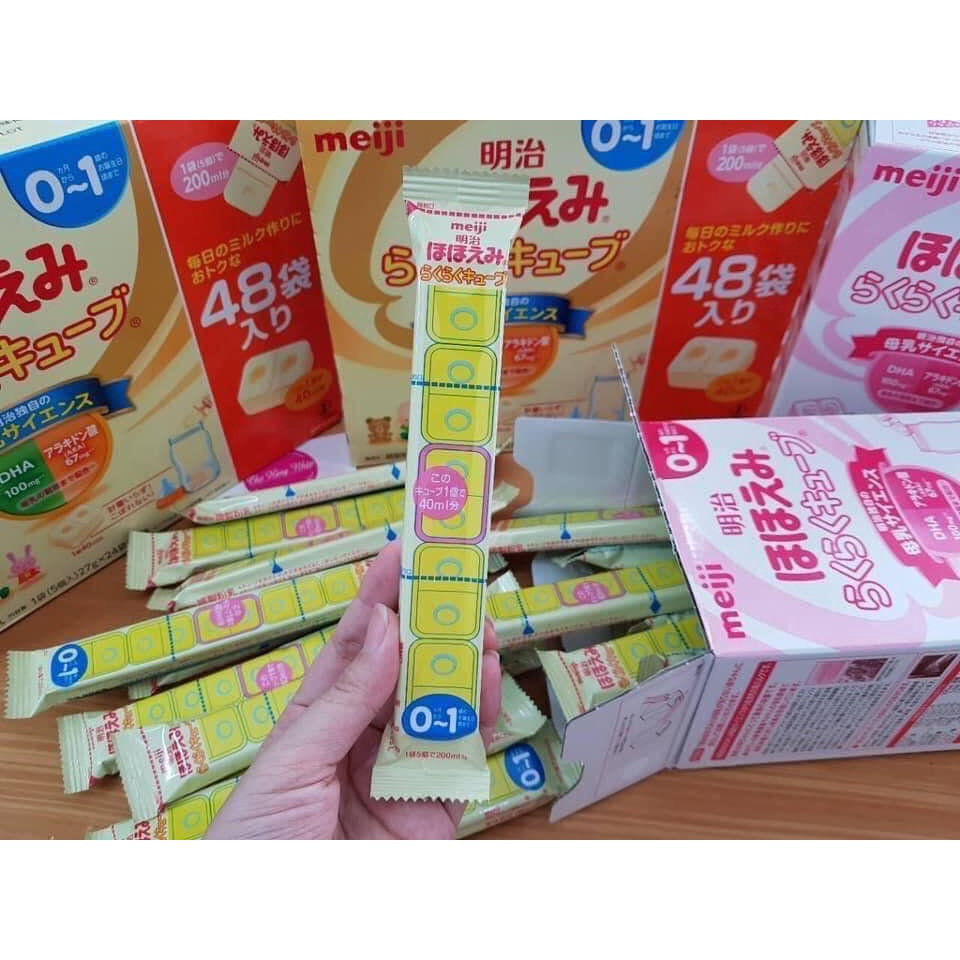 Sữa Công Thức MEIJI Thanh Số 0 &amp; Số 9 Nội Địa Nhật Bản Cho Bé (24 Thanh/Hộp)  - SAKUKO