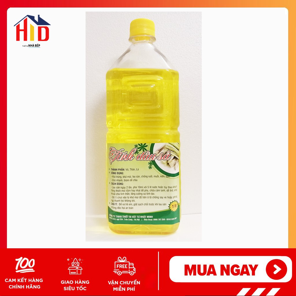 Tinh dầu sả nguyên chất Nhật Minh chai 1000ml