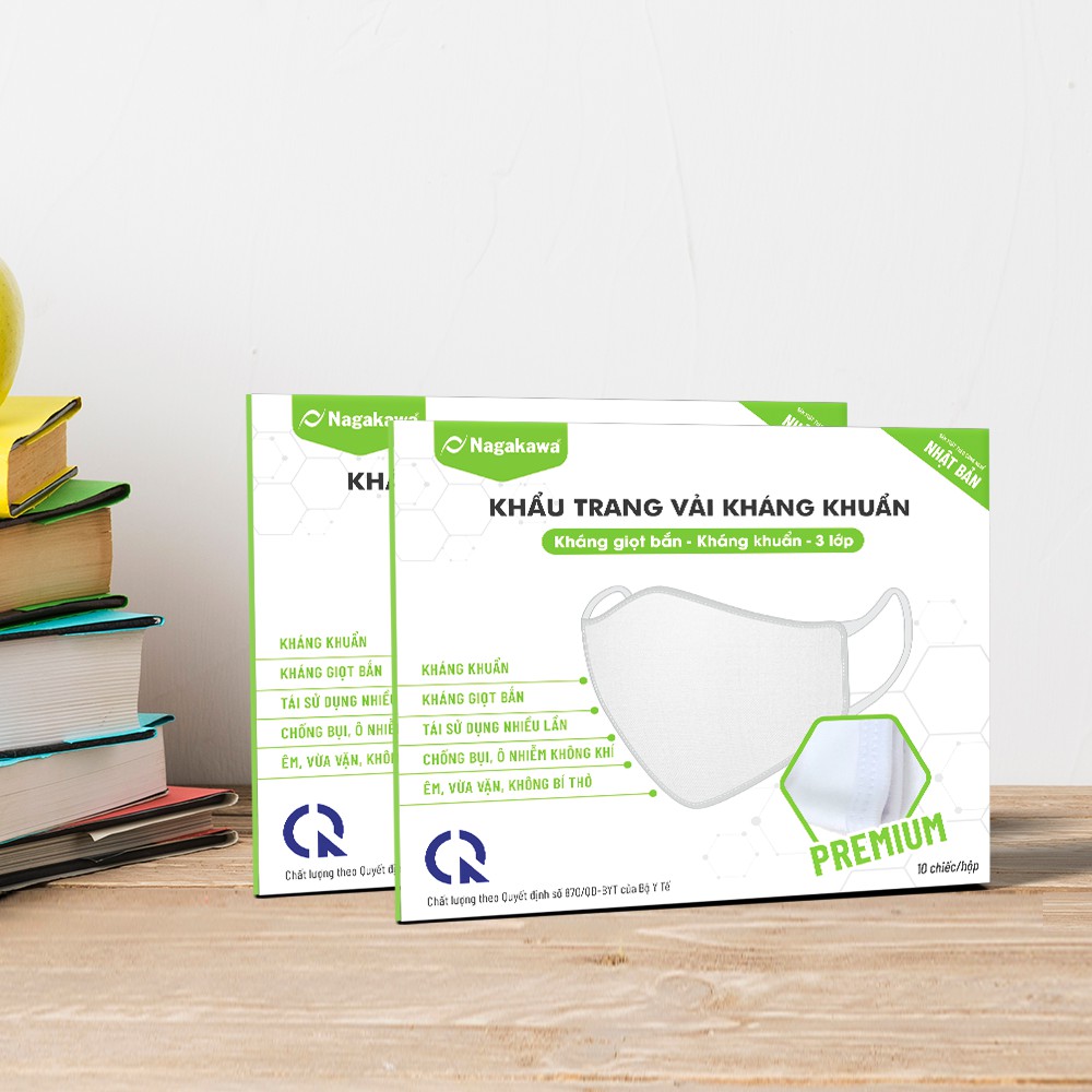 Bộ 10 chiếc khẩu trang vải kháng khuẩn Nagakawa KKV3LKKNHH - 3 lớp - kháng khuẩn, chống bụi - Công nghệ Nhật Bản | BigBuy360 - bigbuy360.vn