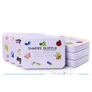 Ghép Hình 2 Mảnh Hộp Sắt Nhiều Chủ Đề Cho Bé Mới Tập Ghép