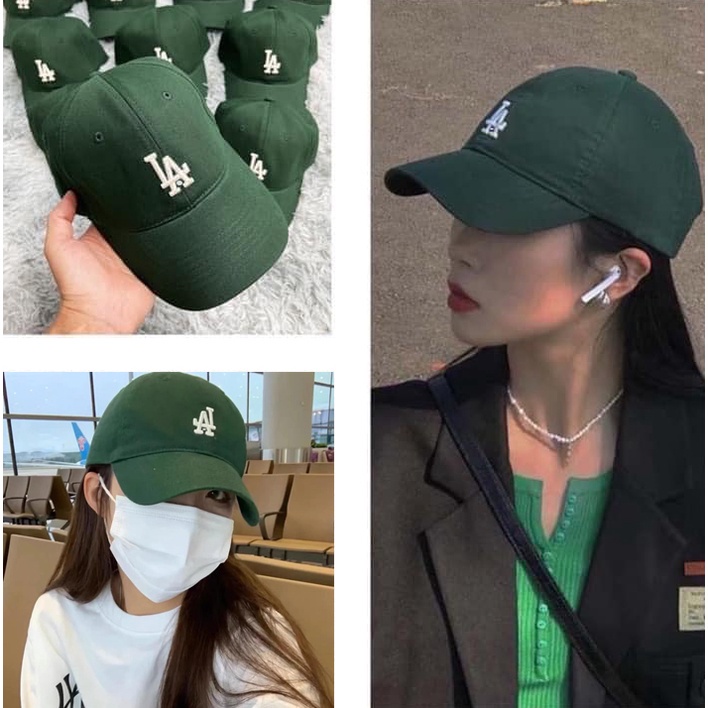 Mũ lưỡi trai LA thêu logo chất kaki dày dặn BIGOMALL - Mũ LA nam nữ unisex