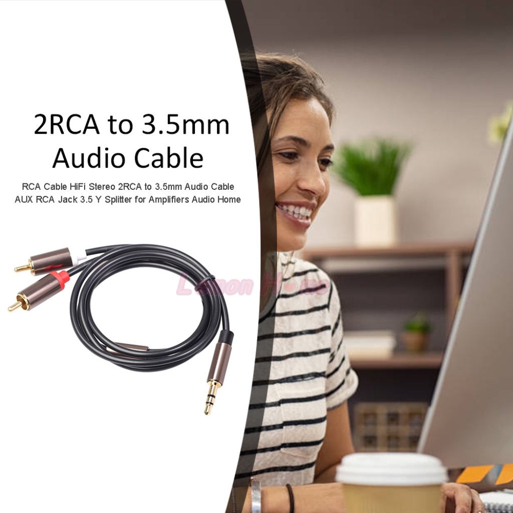 Cáp chia âm thanh RCA 2RCA LR02- RCA hình chữ Y cho bộ khuếch đại âm thanh