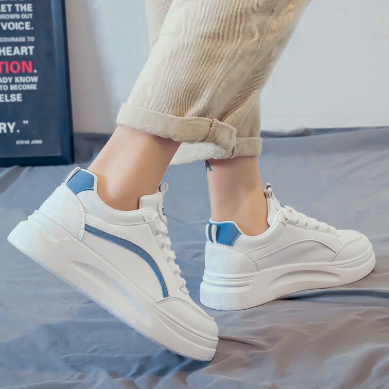 Giày thể thao nữ độn đế Albino Store giày nữ sneaker màu trắng ulzzang Hàn Quốc SH835