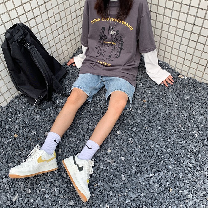 Quần short jean nữ ngố ống rộng Kunni Store | BigBuy360 - bigbuy360.vn