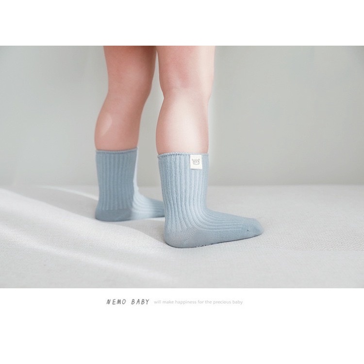 Set 3 tất trơn màu Nemo baby