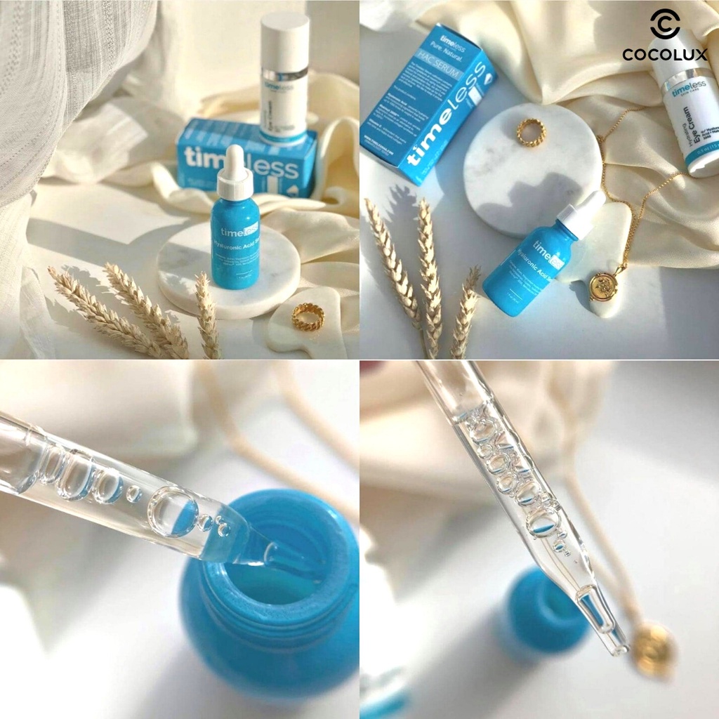 [Công Ty, Tem Phụ] Tinh Chất Cấp Ẩm Sáng Da Timeless Hyaluronic Acid + Vitamin C [Cocolux]