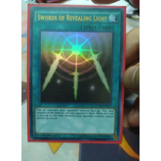 Thẻ bài yugioh chính hãng : Swords of Revealing Light - YGLD-ENB17 - Ultra Rare 1st Edition Thanh Gươm Ánh Sáng