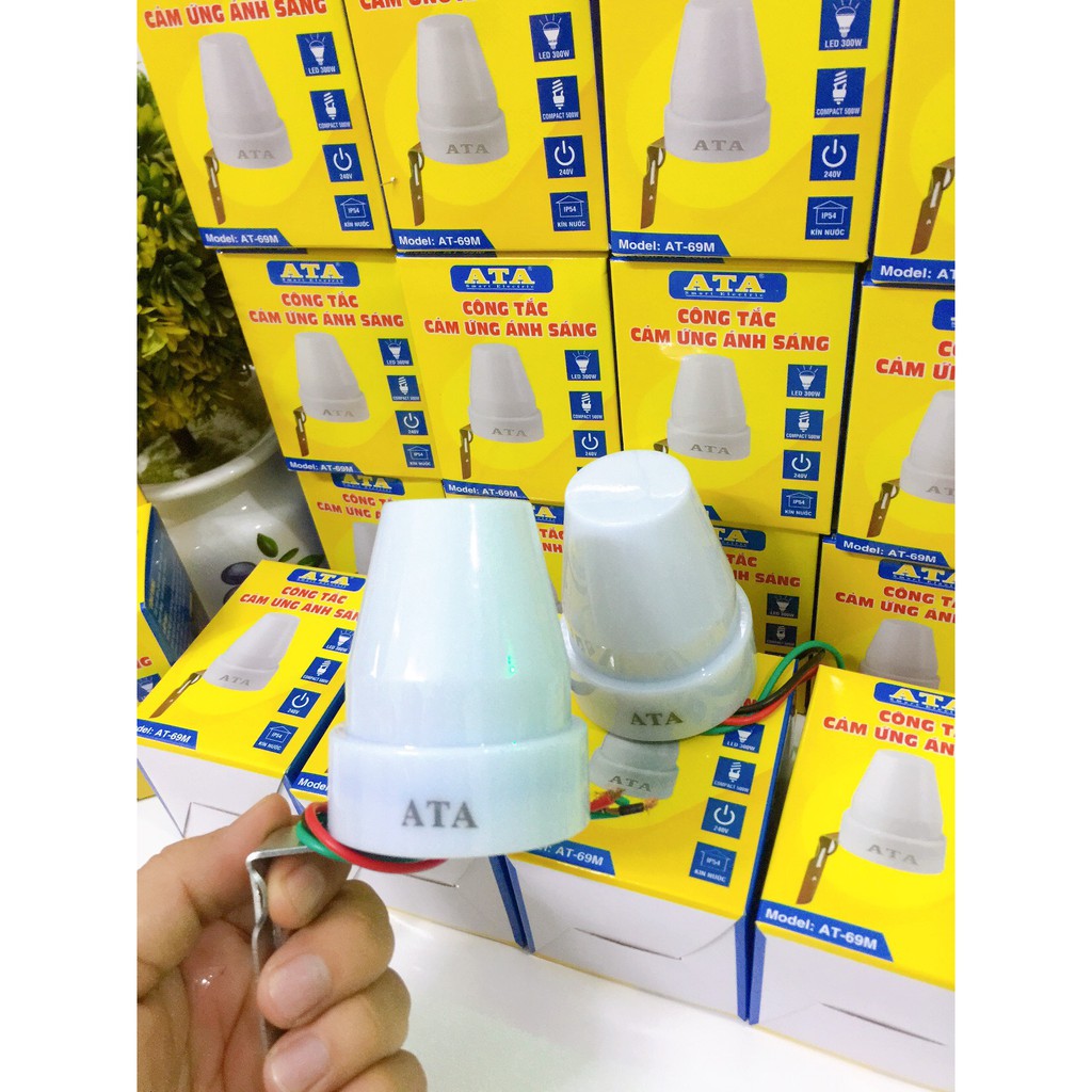 Cảm biến ánh sáng tự tắt mở đèn tự động công suất lớn  ATA AT-69M,Chính hãng bảo hành 12 tháng
