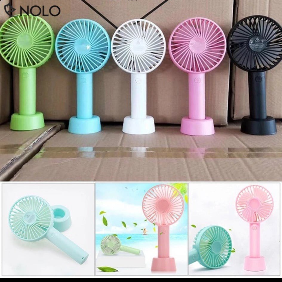 Quạt mini kích điện cầm tay có đế ( siêu mất. Nhỏ gọn tiện dụng cho sinh viên và nhân viên văn phòng) Rbán cho vui