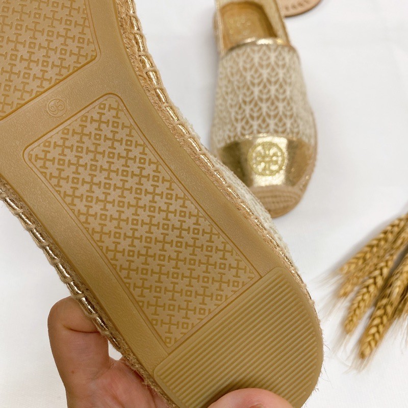 ‼️Rẻ nhất Shopee‼️Giày lười Slip on đế cói Tory Burch Quilted Flat Espadrille