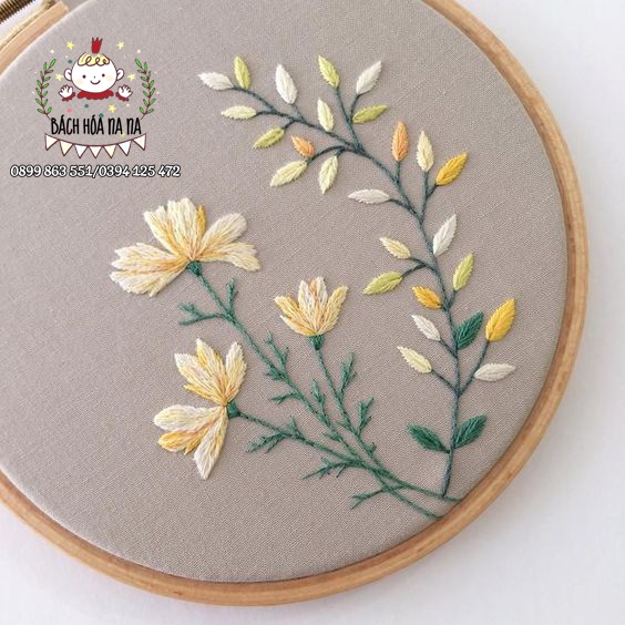 DIY Plants Thêu Kit May Kit Vá Cross Stitch Thủ công Trang trí nội thất Thủ công mỹ nghệ Wall Art hoa cỏ- handmade na na