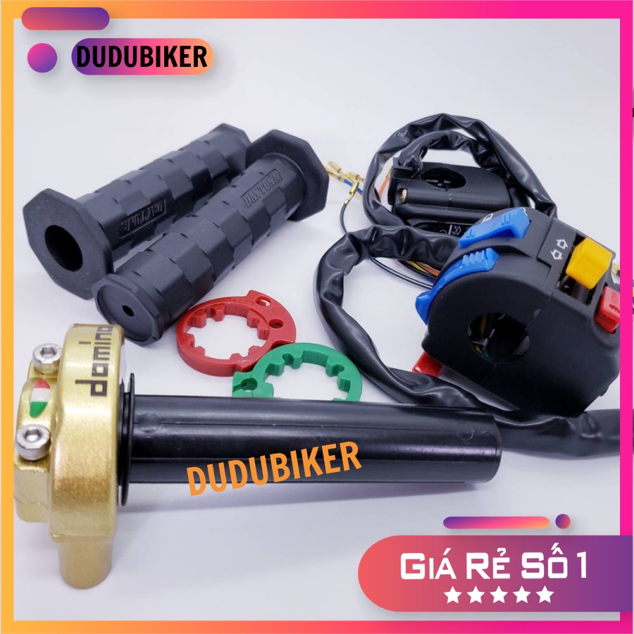 Combo cùm tăng tốc DOMINO và cùm công tắc FZ gắn thông dụng các dòng xe khác nhau, hàng chuẩn dễ lắp đặt