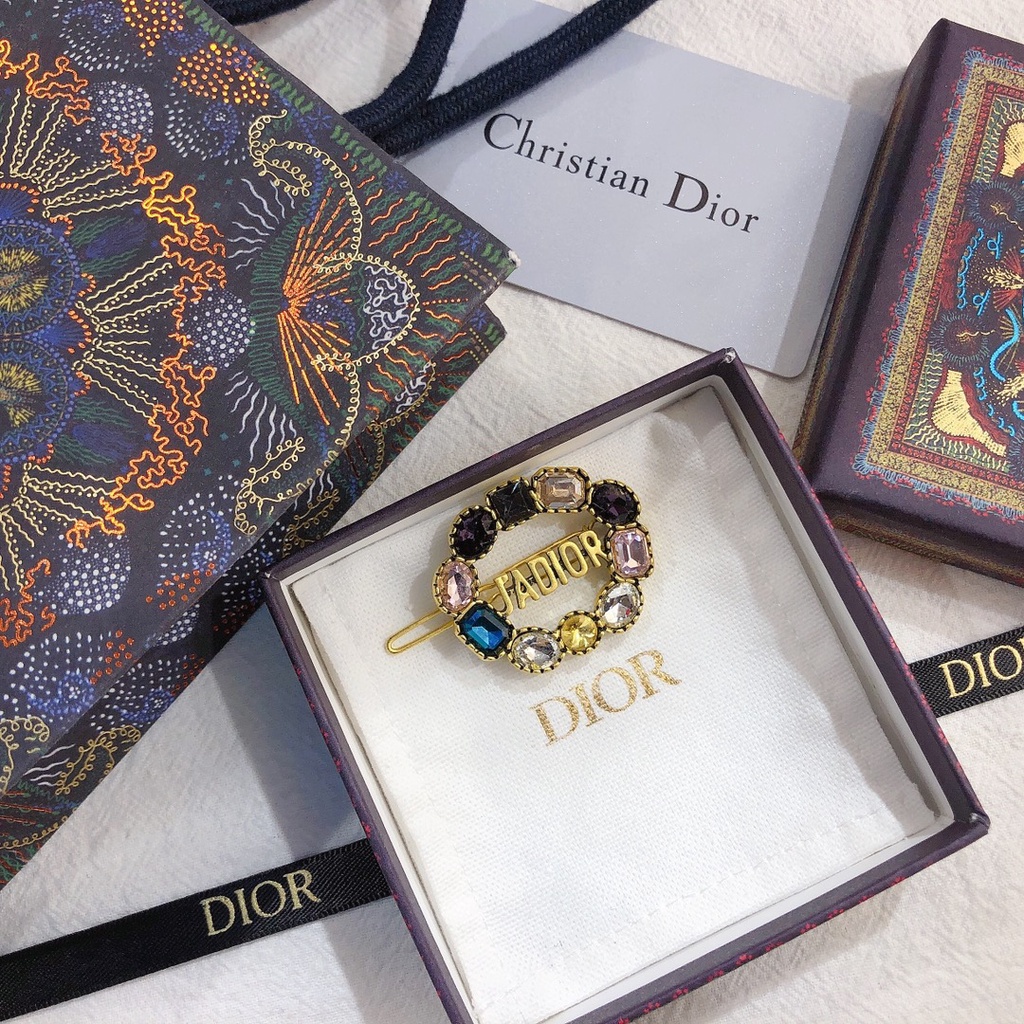 Kẹp Tóc Dior Đính Kim Cương Giả Thời Trang Cho Nữ