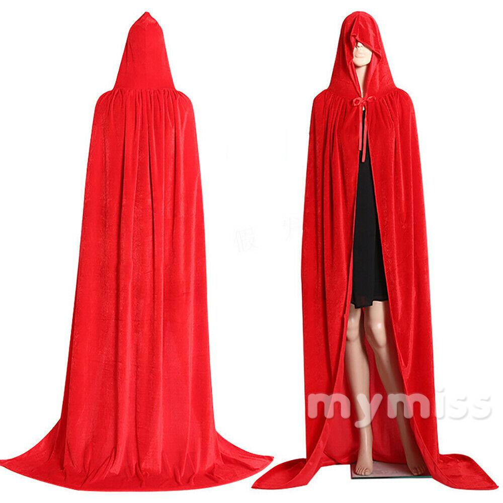 Áo choàng nhung màu trơn hóa trang ma cà rồng cho nam và nữ