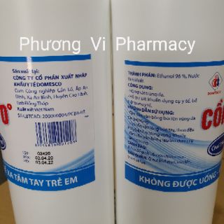 Cồn sát khuẩn y tế 70 độ Domesco