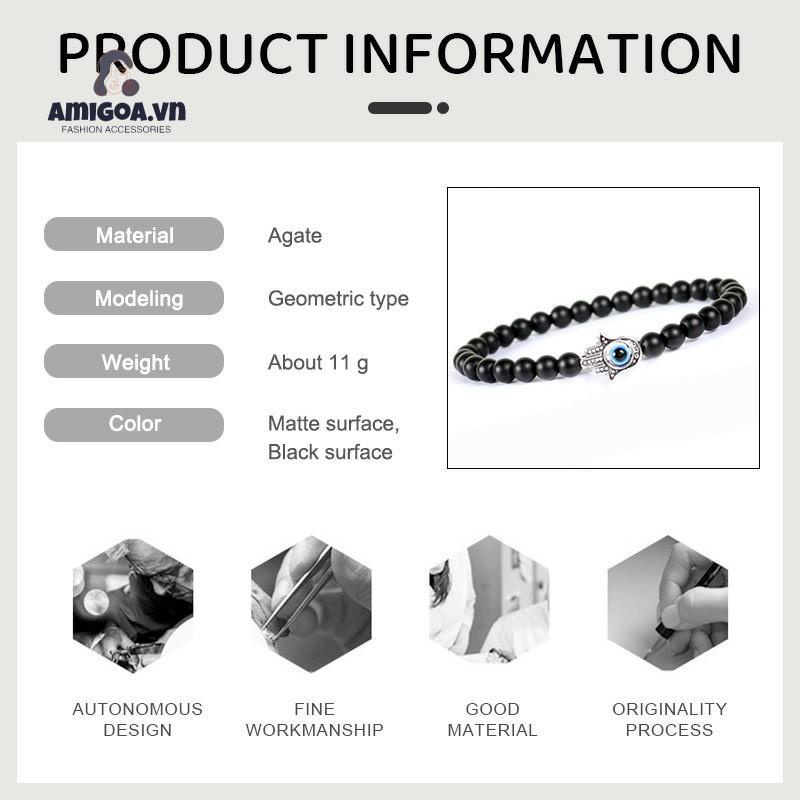 ✨✨Vòng Tay Chuỗi Hạt Đá Mắt Mèo Màu Xanh Thổ Nhĩ Kỳ Thời Trang Cho Nam Và Nữ