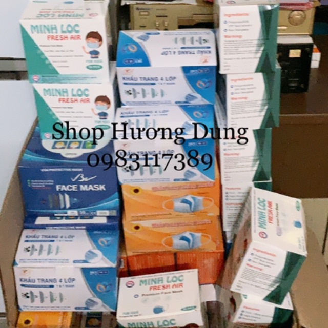 Khẩu trang y tế 4 lớp hộp 50c