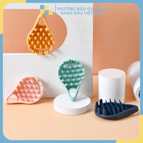 Bàn Chải Massage Đầu Silicon Mềm Mại Giúp Thư Giãn Da Đầu 88280 Lamon Store