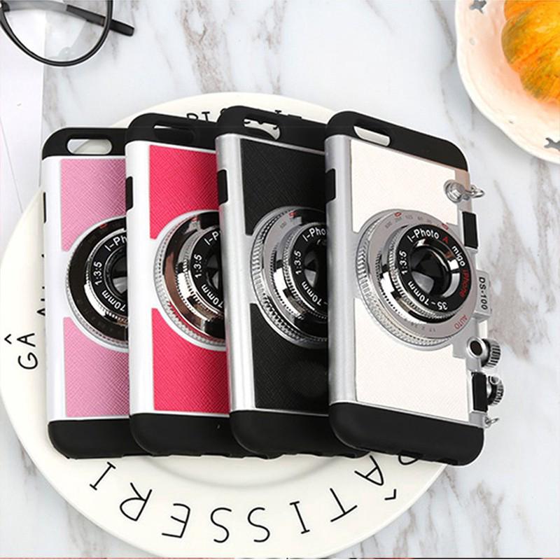 Ốp điện thoại hình máy ảnh 3D kèm dây đeo cho Iphone14 13 12 mini Se 2020 11 Pro Max X Xs Xr 6 6s 7 8 Plus