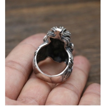 LION Nhẫn Nam Hình Vua Sư Tử Phong Cách Punk