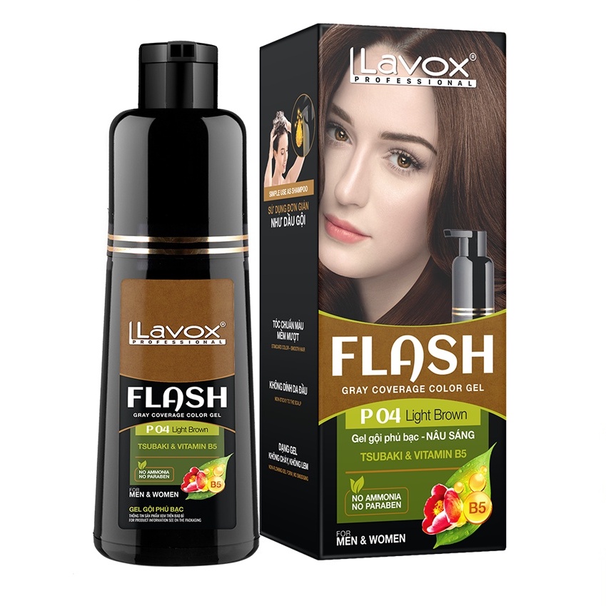 Gel Gội Phủ Bạc Tsubaki &amp; Vitamin B5 Flash