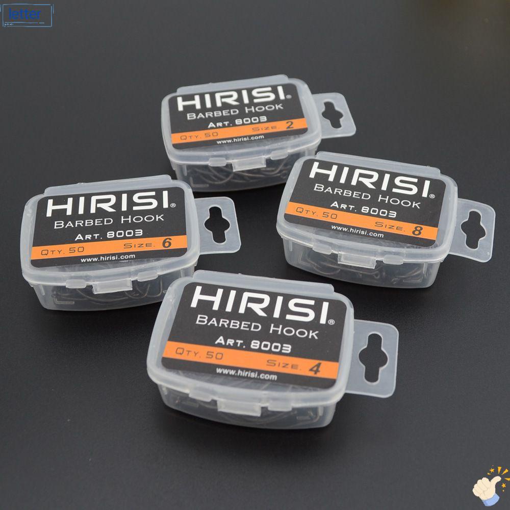 Bộ 50 Móc Câu Cá Sắc Bén Bằng Carbon