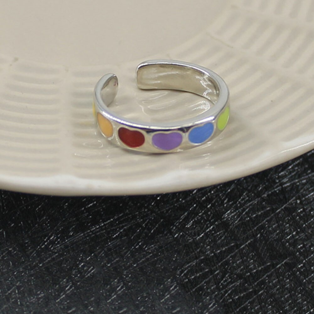 Nhẫn hở hình trái tim đính ngọc trai nhân tạo thời trang cho nữ