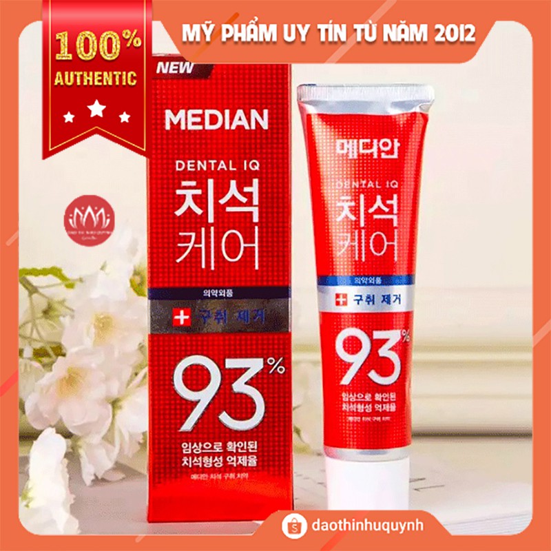 KEM ĐÁNH RĂNG MEDIAN 93% SỐ 1 Hàn QUỐC Dental IQ Chính hãng Làm trắng răng - Ngăn mảng bám 120g