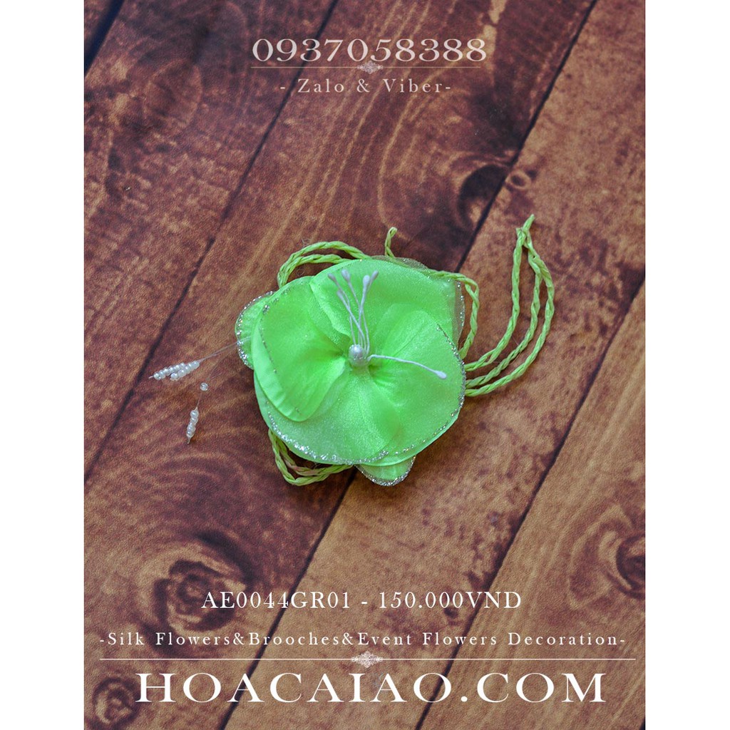 Hoa cài áo AE0044GR01-12 cái.