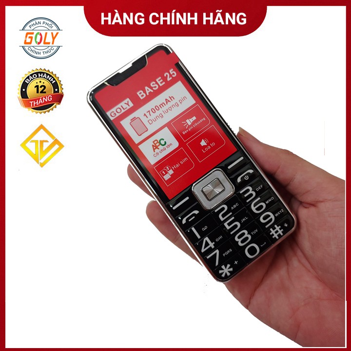  Điện thoại Goly Base 25 Phím số to, Loa 3D siêu lớn , Pin khủng - Hàng chính hãng | BigBuy360 - bigbuy360.vn