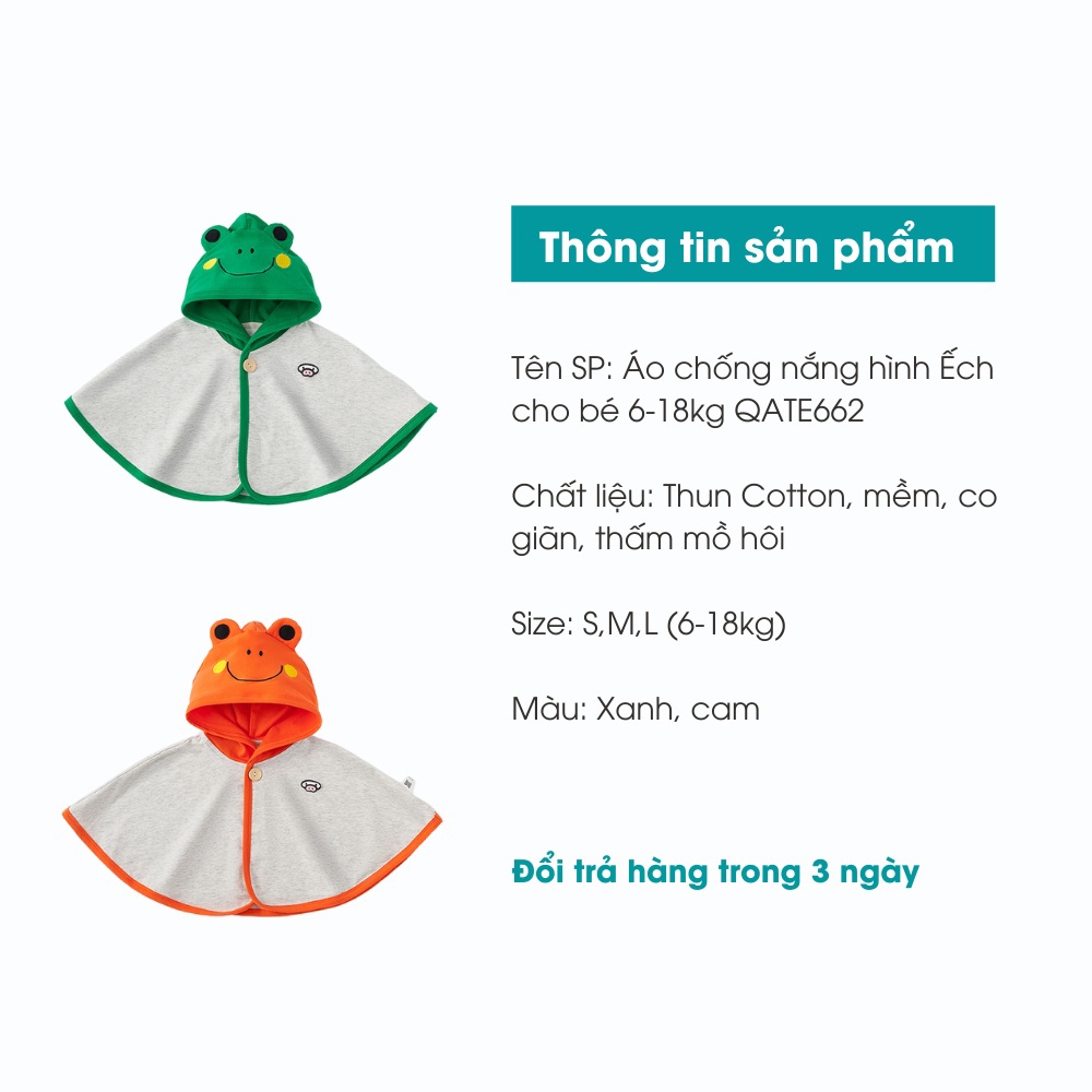 Áo Chống Nắng Cho Bé Trai, Gái Mặc Đều Xinh áo chống nắng con ếch Chất Cotton Da Cá Cao Cấp - MOOBABY SHOP