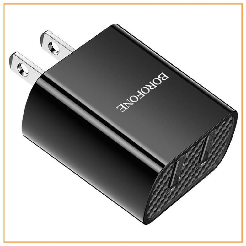 ✅CHUYÊN SỈ BUÔN✅ Cốc sạc nhanh BOROFONE BA53 2 Cổng USB 2.1A chuẩn US, củ sạc 2 cổng sạc nhiều thiết bị cùng lúc