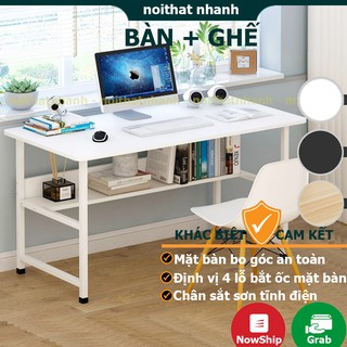 Bàn làm việc kệ lửng kèm ghế, phiên bản nâng cấp 2021 ưu điểm vượt trội so với bản cũ, dễ dàng lắp đặt