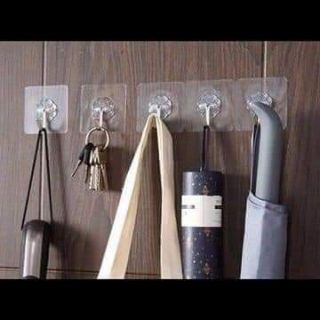 Combo 30 móc trong cường lực treo đồ ,2 lạng chun tóc (1 chun đen 1 chun màu )
