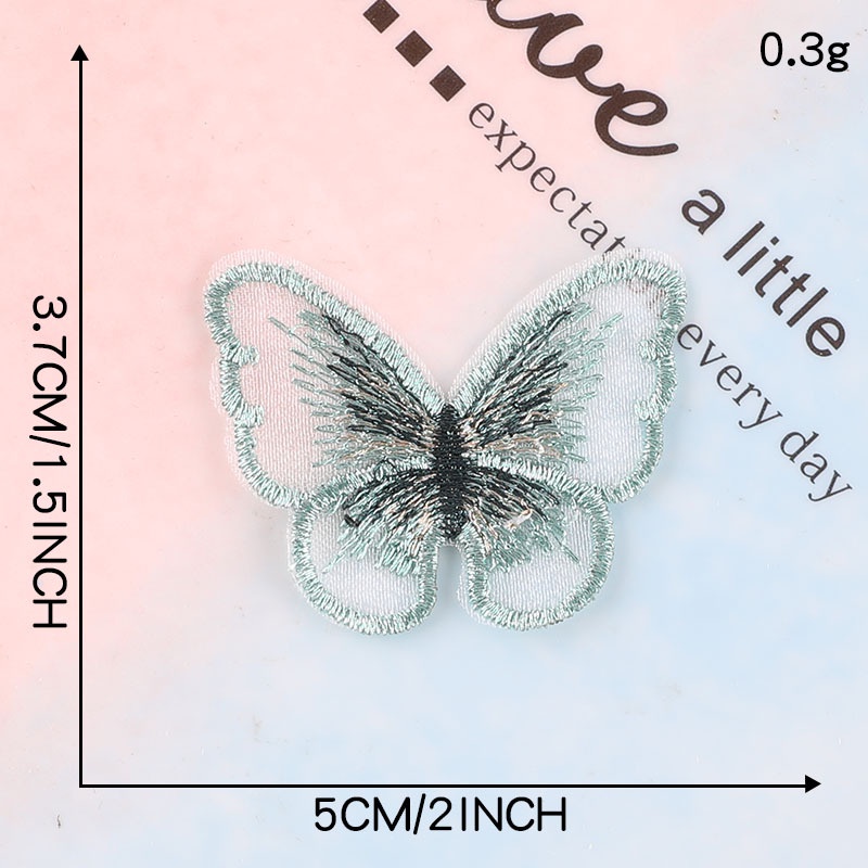 Miếng Dán Ủi Quần Áo Thêu Hình Bướm Hoạt Hình Dễ Thương DIY