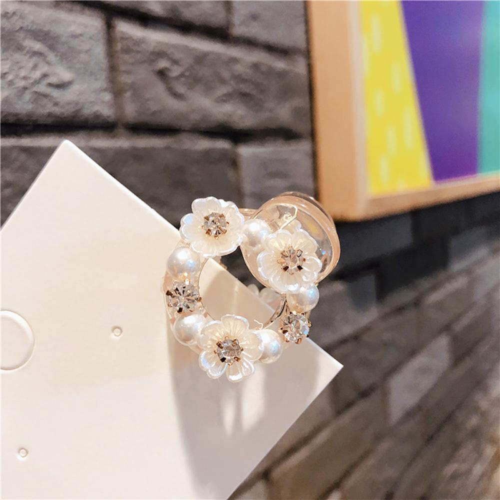 Kẹp Tóc Móng Vuốt Trong Suốt Đính Hoa Thời Trang Cho Nữ