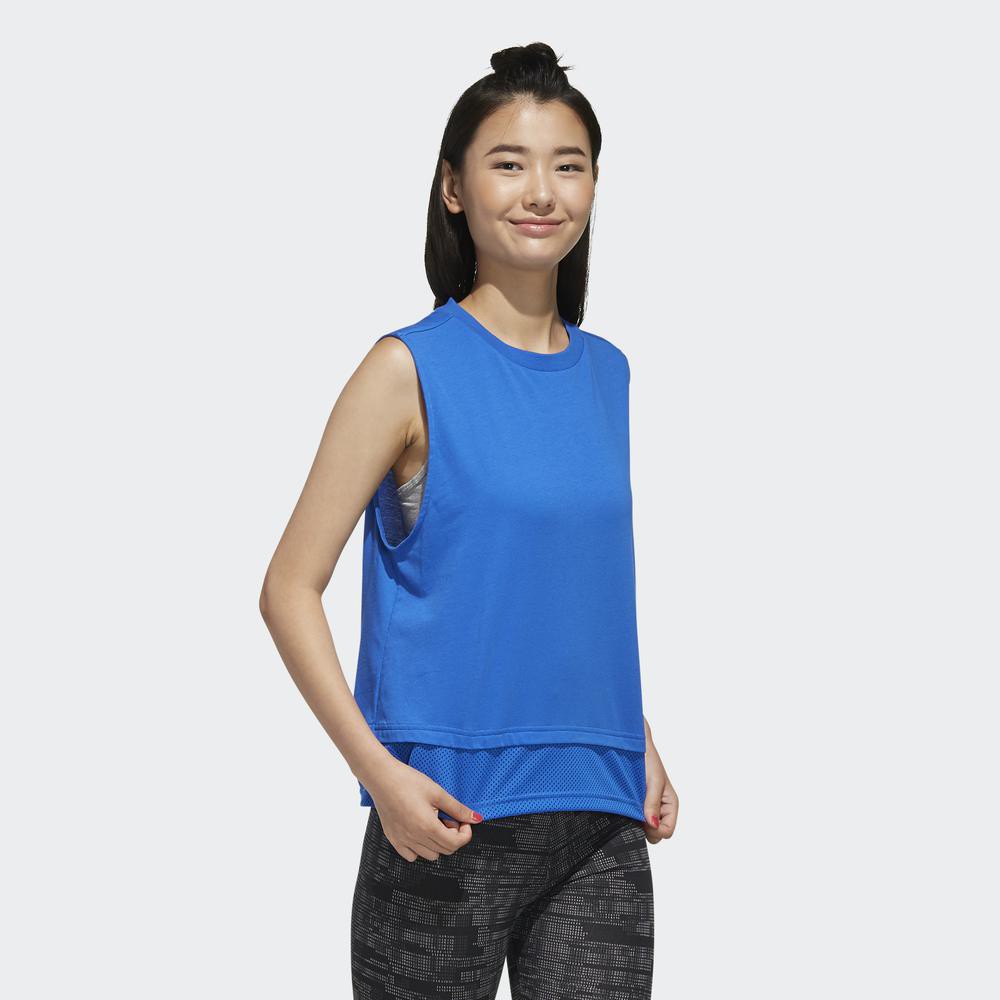 [Mã WABRD7 giảm 150K đơn 1 Triệu] Áo Tank Top adidas TRAINING Nữ Essentials Màu Xanh Dương FL9265