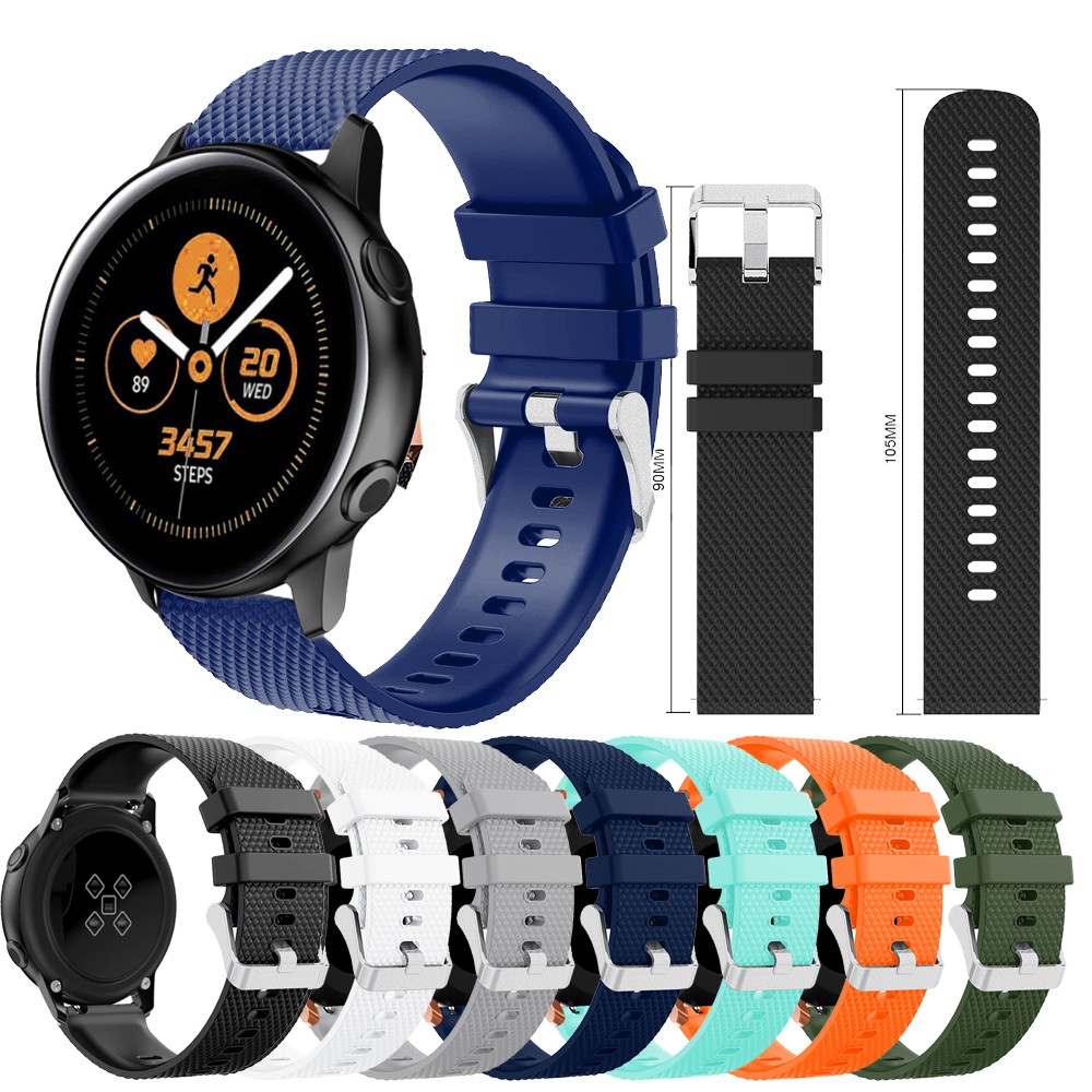 Dây Đeo Silicon 20mm Cho Đồng Hồ Thông Minh Samsung Galaxy Active / Active 2 / Gear S2 Classic / Huawei Watch 2