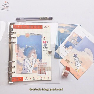 Sổ Planner Bìa Còng Trong Suốt A5 giấy Grid