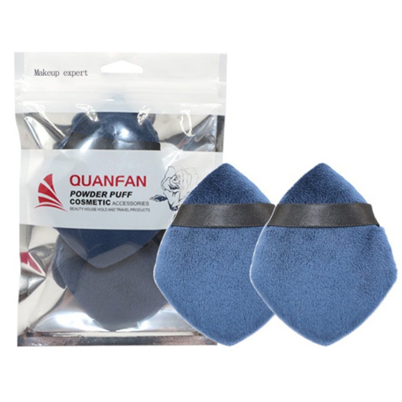 Youyo Set 2 Mút Trang Điểm Bằng Cotton Hình Thoi Cổ Điển Có Dây Đeo Dùng Cho Phấn Nền Ướt Và Khô