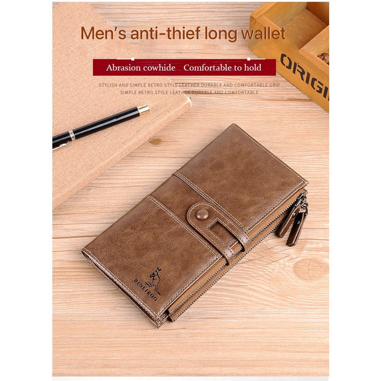 Ví Da Dài Thời Trang Dành Cho Nam Giá Đỡ